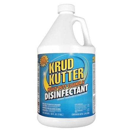 Cleaner and Disinfectant, Bottle, 1 gal, Unscented