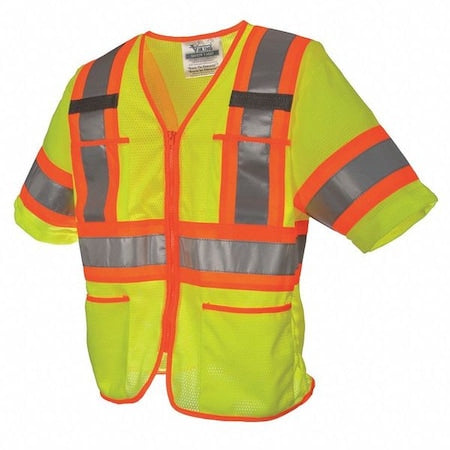 High Visibility Vest, Class 3, 4XL, Green