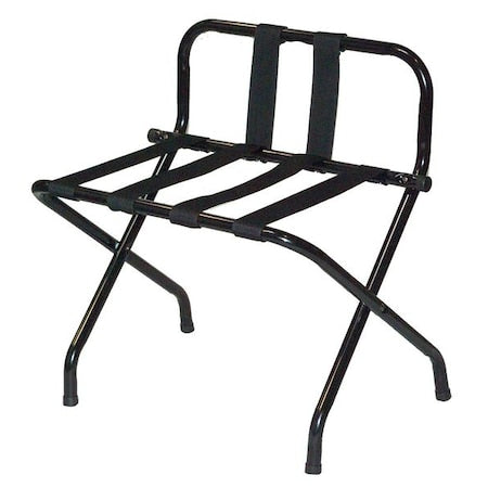 Luggage Rack,w/ High Back,Black,PK6