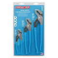 3 Piece Tongue and Groove Plier Set, Dipped Handle, Blue, Includes: 6.5", 9.5", 12"