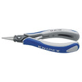 5-1/4" Precision Electronics Gripping Pliers w/ Round, Pointed Jaw, Ergonomic Grip
