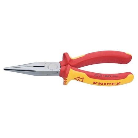 6 1/4 in Needle Nose Plier, Side Cutter Cushion Grip Handle