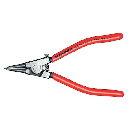 5-1/2" Circlip Pliers For Grip Rings On Shafts, Plastic Grip