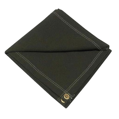 Standard Duty Tarp, 5 ft 6 in x 7 ft 6 in, 20 Mil, Green, Cotton Canvas
