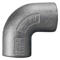 IMC 90 Deg Elbow, 1/2 in, Threaded, Aluminum, Plain, Silver