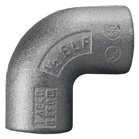 IMC 90 Deg Elbow, 1/2 in, Threaded, Aluminum, Plain, Silver