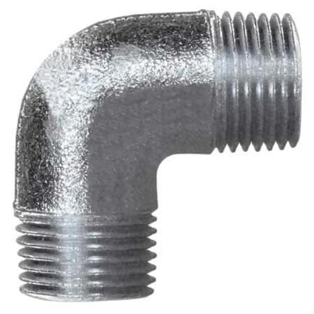 IMC 90 Deg Elbow, 3/4 in, Threaded, Aluminum, Electro Zinc Plated, Silver