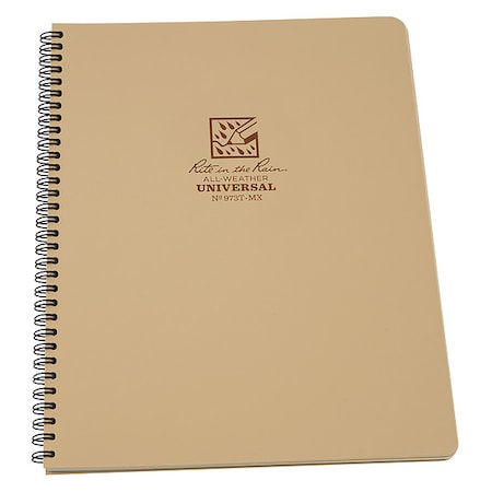 Spiral Notebook, Universal, 8-1/2 x 11 in
