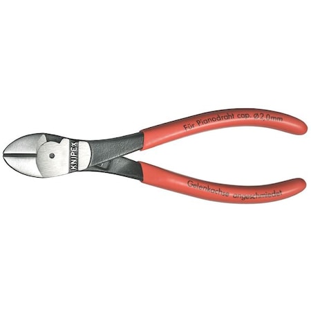 6 1/4 in 74 High Leverage Diagonal Cutting Plier Standard Cut Oval Nose Uninsulated