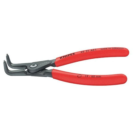 5" Precision External Circlip Pliers w/ Bent Tips, Plastic Grip