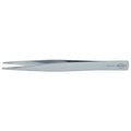 Tweezers, Mount, Rect, Blunt, Serrated, 5 In