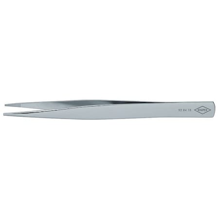 Tweezers, Mount, Rect, Blunt, Serrated, 5 In