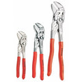 Plier Wrench Set, 10 in/6 in/7 in, Steel, Includes Case, 3 pc