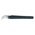 Precision Tweezers, SS, Curved, 4 21/32"L