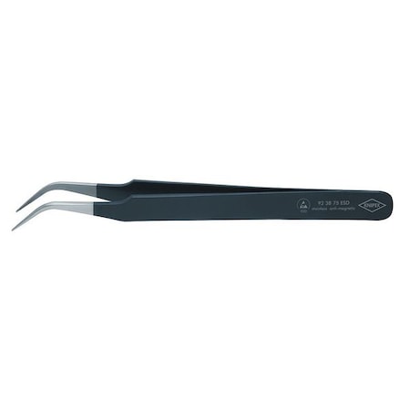 Precision Tweezers, SS, Curved, 4 21/32"L