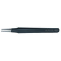 Precision Tweezers, SS, Straight, 4 21/32"L