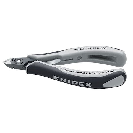 4-3/4" Precision Electronics Side Cutter, ESD, Ergonomic Grip