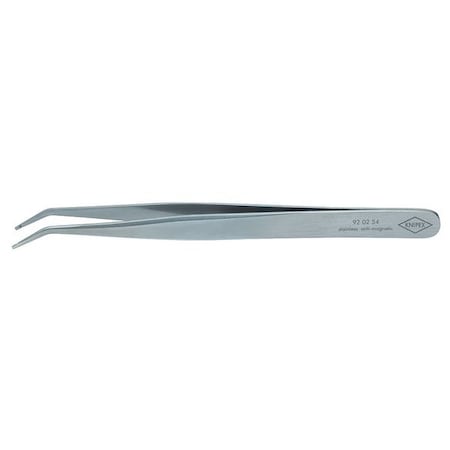 Tweezers, Anti-Magnetic, Angled, 4-3/4 In