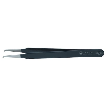 Precision Tweezers, SS, Bent, 4 21/32"L