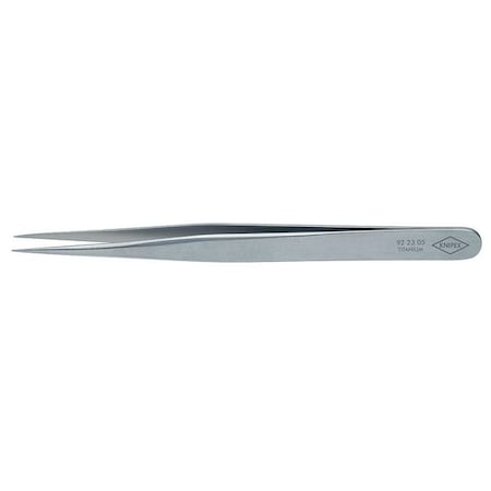 Tweezers, Needle, Straight, Titanium, 4-3/4