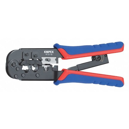 7 1/2 in Crimper RJ-11/12 (6-Poles) 9.65mm, RJ-45 (8-Poles) 11.68mm