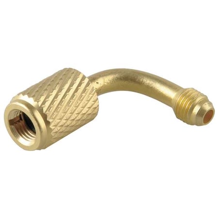 Quick Coupler, Low Loss, 1/4 In MxF, 90 Deg