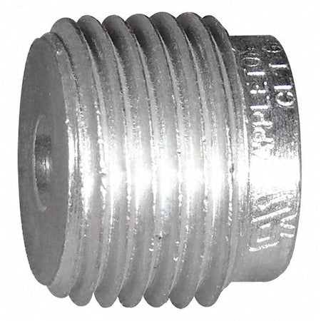 IMC Reducing Bushing, 1 in x 2-1/2 in, Threaded, Aluminum, Powder Coated, Silver