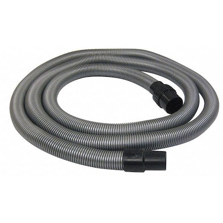 Vacuum Hose, 13 ft L, Gray, Plastic