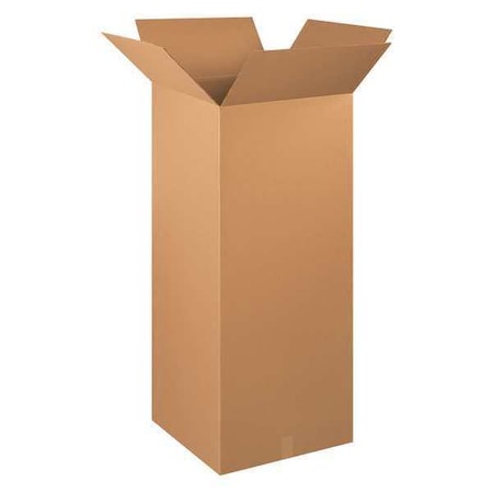 20 in x 20 in x 48 in Shipping Box, Kraft, Corrugate, Single Wall, 32 ECT