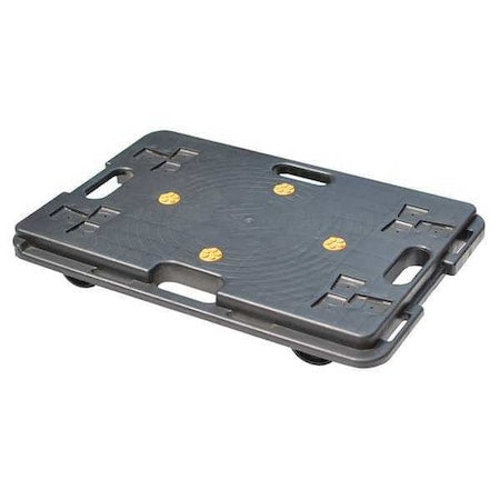 GnrlPurposeDlly, 5in, 24in, Blk, Plstc, 300lb
