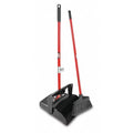 Lobby Broom and Dust Pan, 10 in Sweep Face, 38 in Handle, 3/4 in Dia, Black