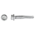 Self-Drilling Screw, #12 x 1-1/4 in, Climaseal Steel Flange Hex Head External Hex Drive, 500 PK