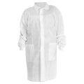 Kimtech A8 Lab Coat, SMS, Snaps Closure, White, XL, 25 PK