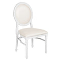White Round Back Dining Chair