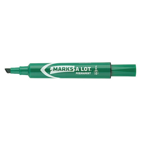 Desk-Style Permanent Marker, Chisel Tip, Green