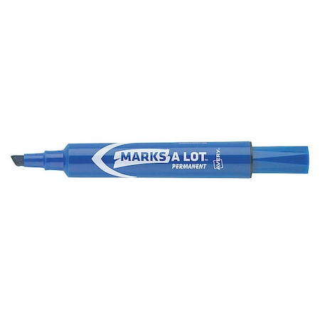 Desk-Style Permanent Marker, Chisel Tip, Blue