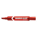 Desk-Style Permanent Marker, Chisel Tip, Red