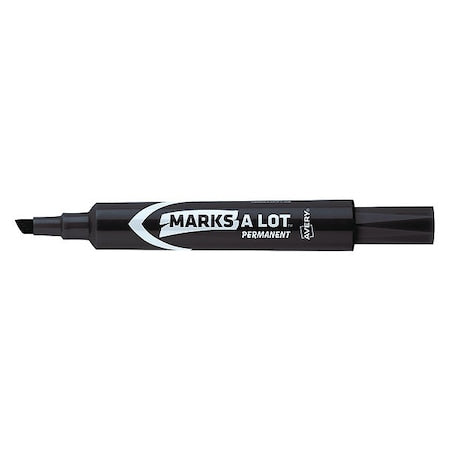 Desk-Style Permanent Marker, Chisel Tip, Black