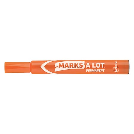 Large Desk-Style Permanent Marker, Chisel Tip, Orange
