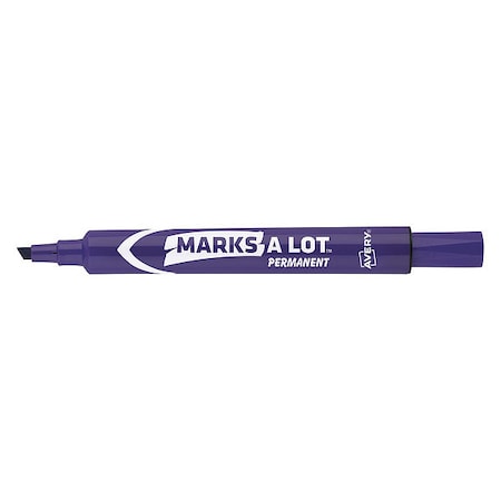 Large Desk-Style Permanent Marker, Chisel Tip, Purple