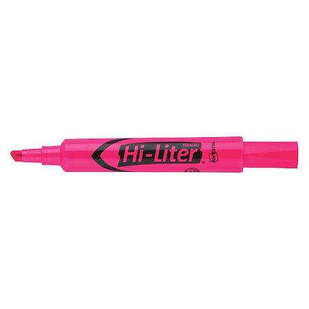 fluorescent Pink Chisel Tip Highlighter, 12/PK