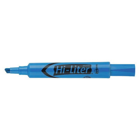 Desk-Style Highlighter, Chisel Tip, Fluorescent Blue, Smear Safe, Nontoxic