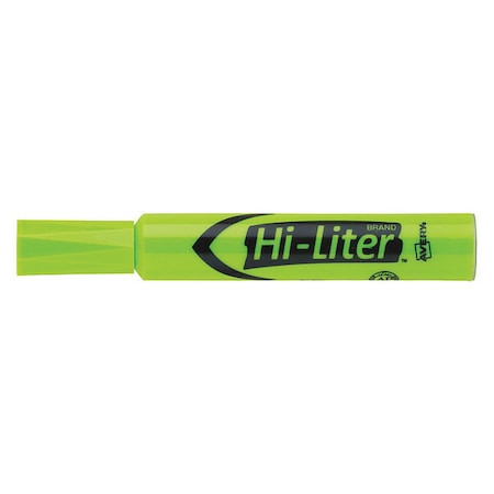 Highlighter, Chisel Tip, Fluorescent Green, Smear Safe, Nontoxic