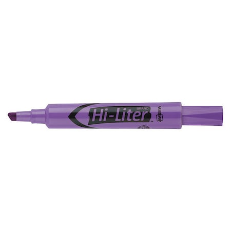 Highlighter, Chisel Tip, Fluorescent Purple, Smear Safe, Nontoxic
