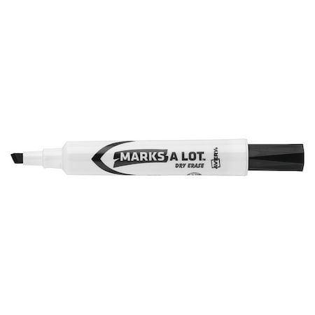 Desk-Style Dry Erase Marker, Chisel Tip, Black