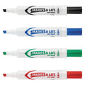 Desk-Style Dry Erase Markers, Chisel Tip, Assorted Colors, PK4