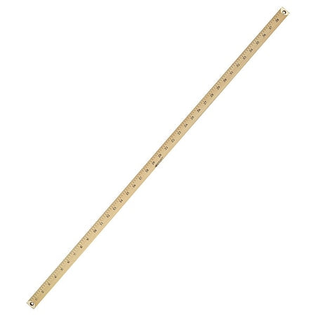 Meter Stick, Brass Ends, Clear Finish
