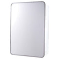 16"" x 22"" Surface Mounted Stainless Steel Framed Round Corner Cabinet