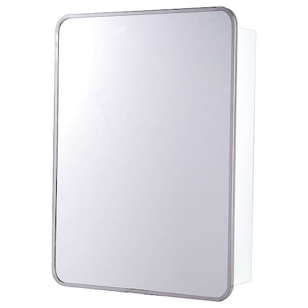 16"" x 22"" Surface Mounted Stainless Steel Framed Round Corner Cabinet
