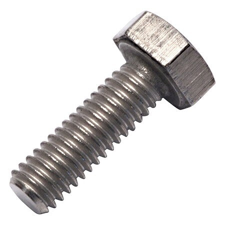 Grade 2, M4-0.70 Hex Head Cap Screw, Plain Titanium, 16 mm L